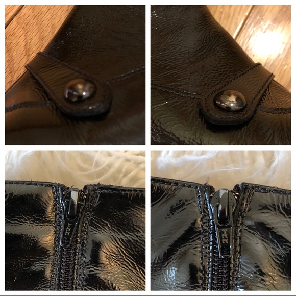 La Canadienne Black Shiny Crackled Calf Boot - Picture 9 of 11